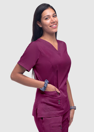 Adar Pro Women's Elevated Solid Scrub Top