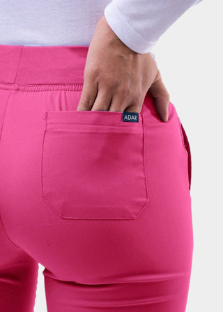 Adar Pro Women's Yoga Knit Waist Tailored Skinny Pant