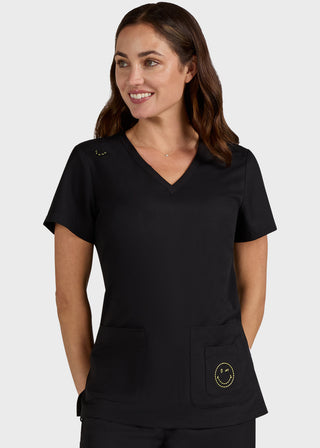 Koi SmileyWorld Blissful Women's 3-Pocket V-Neck Scrub Top