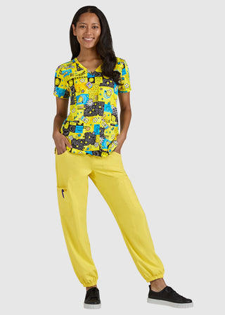Koi SmileyWorld Adoring Women's Keep Smiling Print Scrub Top