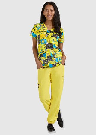 Koi SmileyWorld Adoring Women's Keep Smiling Print Scrub Top