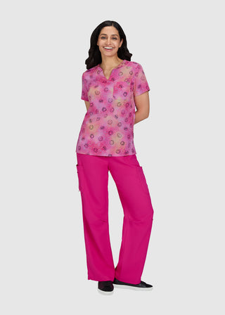 Koi SmileyWorld Amazed Women's Lovely Smile Print Scrub Top