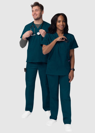 Adar Sivvan Unisex V-Neck And Drawstring Pant Scrub Set