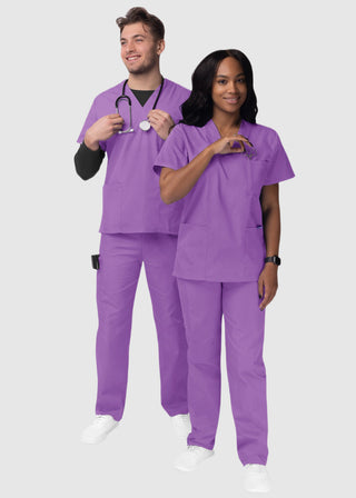 Adar Sivvan Unisex V-Neck And Drawstring Pant Scrub Set