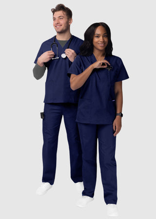 Adar Sivvan Unisex V-Neck And Drawstring Pant Scrub Set