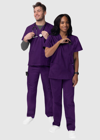 Adar Sivvan Unisex V-Neck And Drawstring Pant Scrub Set