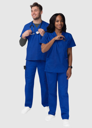 Adar Sivvan Unisex V-Neck And Drawstring Pant Scrub Set