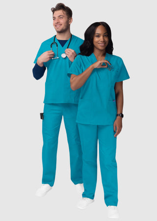 Adar Sivvan Unisex V-Neck And Drawstring Pant Scrub Set